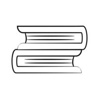 Easy to edit icon of school books stack in sketchy style vector