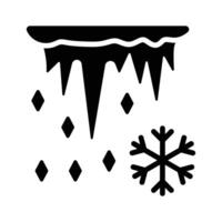 Icicles forming under a surface, representing cold and freezing weather.,.. vector