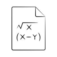 Ready to use math exam icon designed in sketchy style vector