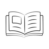 Check out our hand drawn style icon of open book vector