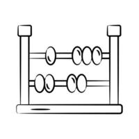 Abacus icon creatively designed in hand drawn style vector
