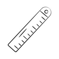 A customizable icon of school ruler designed in doodle style vector