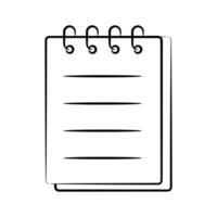 Get a sight of this handy drawing style icon of school notepad vector