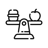 Catch a sight of this trendy outline icon of balance diet vector