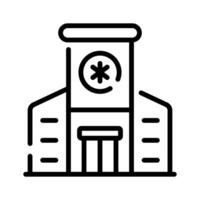 Here is a line style icon showing hospital building vector