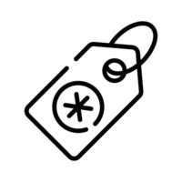 Latest icon of medical tag designed in line style vector