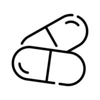 A line style icon showing drugs, ready for premium use vector