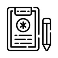 Easy to edit line style icon showing doctor report vector