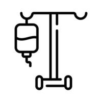 A line style icon of iv stand, ready for premium use vector
