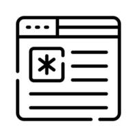Medical website icon creatively designed in line style vector