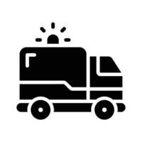 Ready to use glyph style icon of ambulance vector