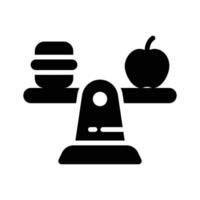 Catch a sight of this trendy glyph icon of balance diet vector