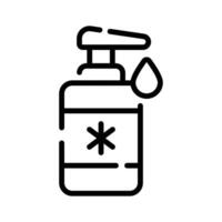 Hand sanitizer icon creatively designed in line style vector
