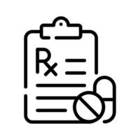 Get this handy outline style icon of prescription paper vector