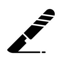 Easy to use glyph style icon of surgical scalpel vector