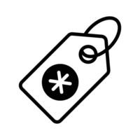 Latest icon of medical tag designed in glyph style. vector