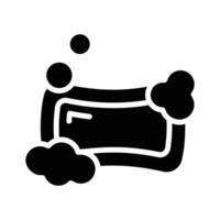 Creatively designed glyph icon of soap with bubbles vector