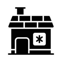 A customizable glyph style icon of showing clinic building vector