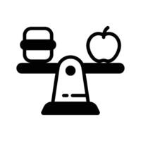 Catch a sight of this trendy glyph icon of balance diet. vector