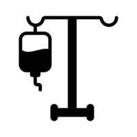 A glyph style icon of iv stand, ready for premium use vector