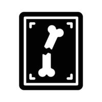 A customizable glyph style icon showing bone x ray vector