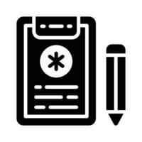 Easy to edit glyph style icon showing doctor report vector