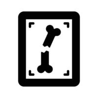 A customizable glyph style icon showing bone x ray. vector