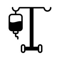 A glyph style icon of iv stand, ready for premium use. vector