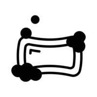 Creatively designed glyph icon of soap with bubbles. vector