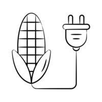 Ready to use hand drawn icon of biomass energy vector