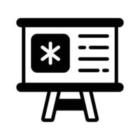 Ready to use glyph icon of medical presentation board. vector