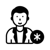 Check out our latest glyph icon showing doctor profile. vector