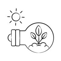 Easy to use hand drawn icon of organic energy source vector