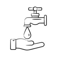 An icon of save water creatively designed in doodle style vector