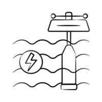 Check out doodle style icon of wave energy vector