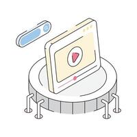 A visually appealing isometric icon of advertising vector