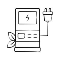 Creatively designed hand drawn icon of charging dock terminal vector