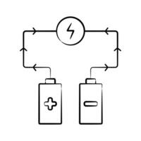 Get this trendy hand drawn style icon of voltage circuit vector