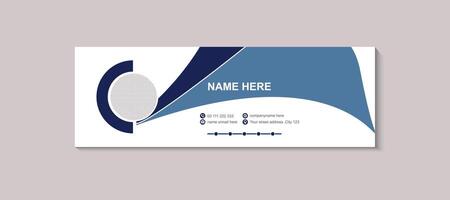Email signature design Template vector