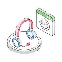 A modern isometric icon of customer support dashboard vector