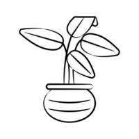 Ready to use hand drawn style icon of dumb cane leaves vector