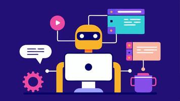 These descriptions can help visualize how AI supports and enhances the coding process for developers.. vector