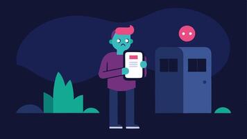 Social Life Sacrificed A character standing in front of a darkened social venue while holding a phone with a scheduled work meeting notification looking longingly at the fun. vector