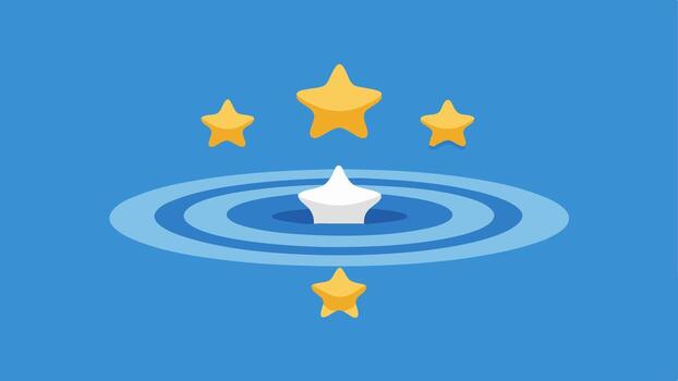 The Ripple Effect An showing a single fake fivestar re creating ripples in a pond where each ripple s more consumers being influenced and subsequently. vector