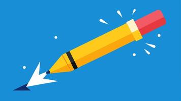 Snapped Pencil An of a pencil snapping in half symbolizing a loss of creativity and motivation due to continuous pressure.. vector