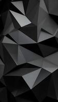 Black Abstract Background with Geometric Triangles Pattern photo