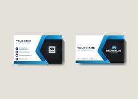 Minimalist Business Card Design with QR Code vector
