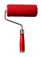 Paint Roller with Red Paint Isolated on Transparent Background png