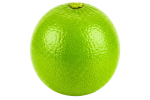 Whole ripe green lime fruit isolated on a transparent background png