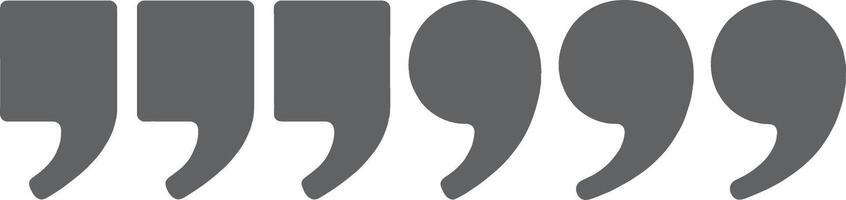 Collection of Different Types of Quotation Marks vector